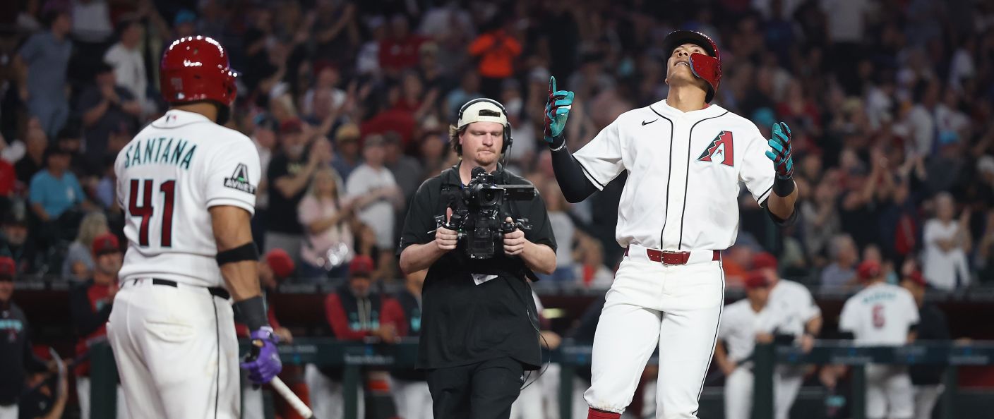 Action du match entre les Tigers et les Diamondbacks, au Chase Field.