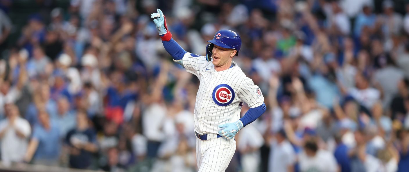 Action du match entre les White Sox et les Cubs, au Wrigley Field.