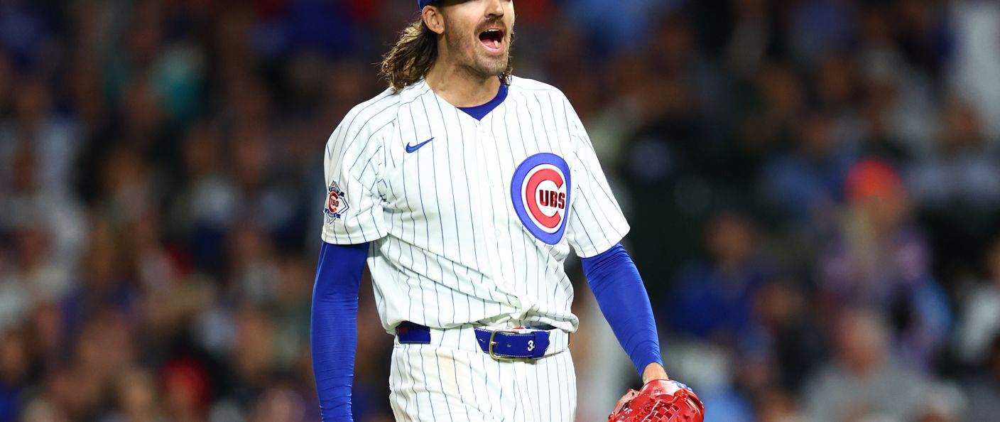 Action du match entre les Marlins et les Cubs, au Wrigley Field.