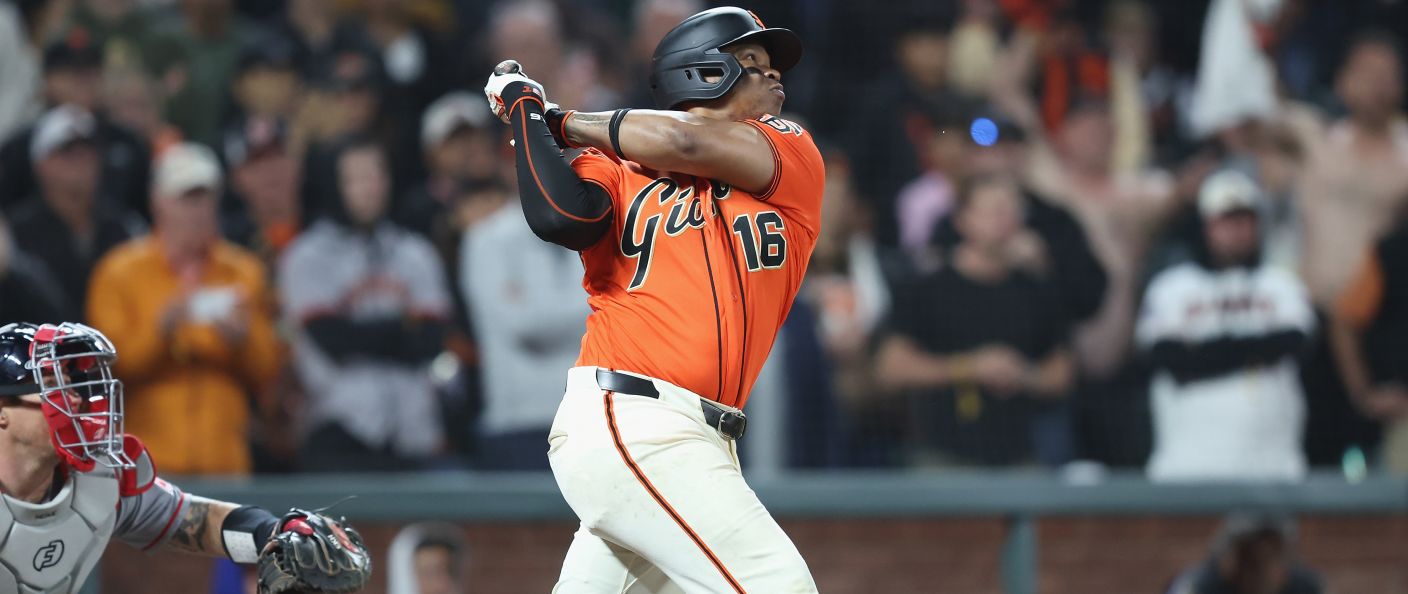 Action du match Angels–Giants à Oracle Park.