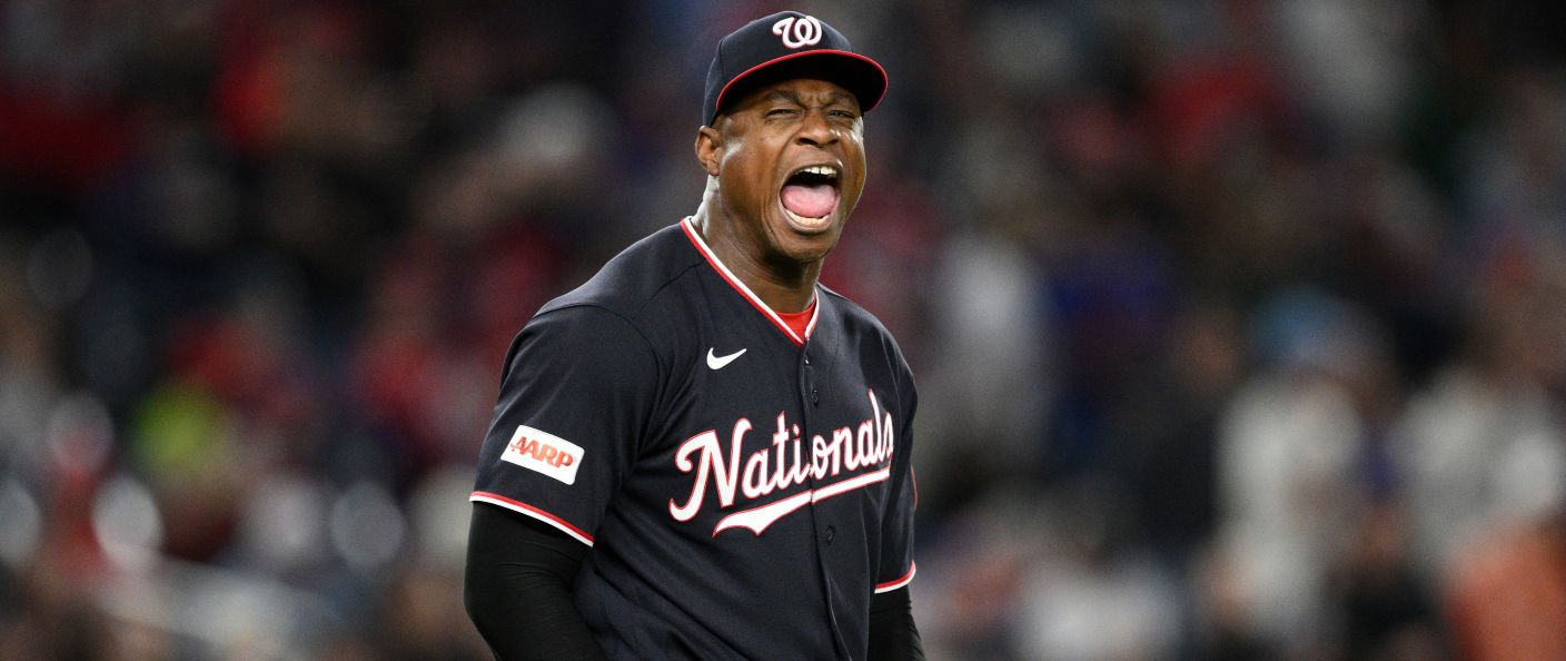 Action du match entre les Mets et les Nationals, au Nationals Park.