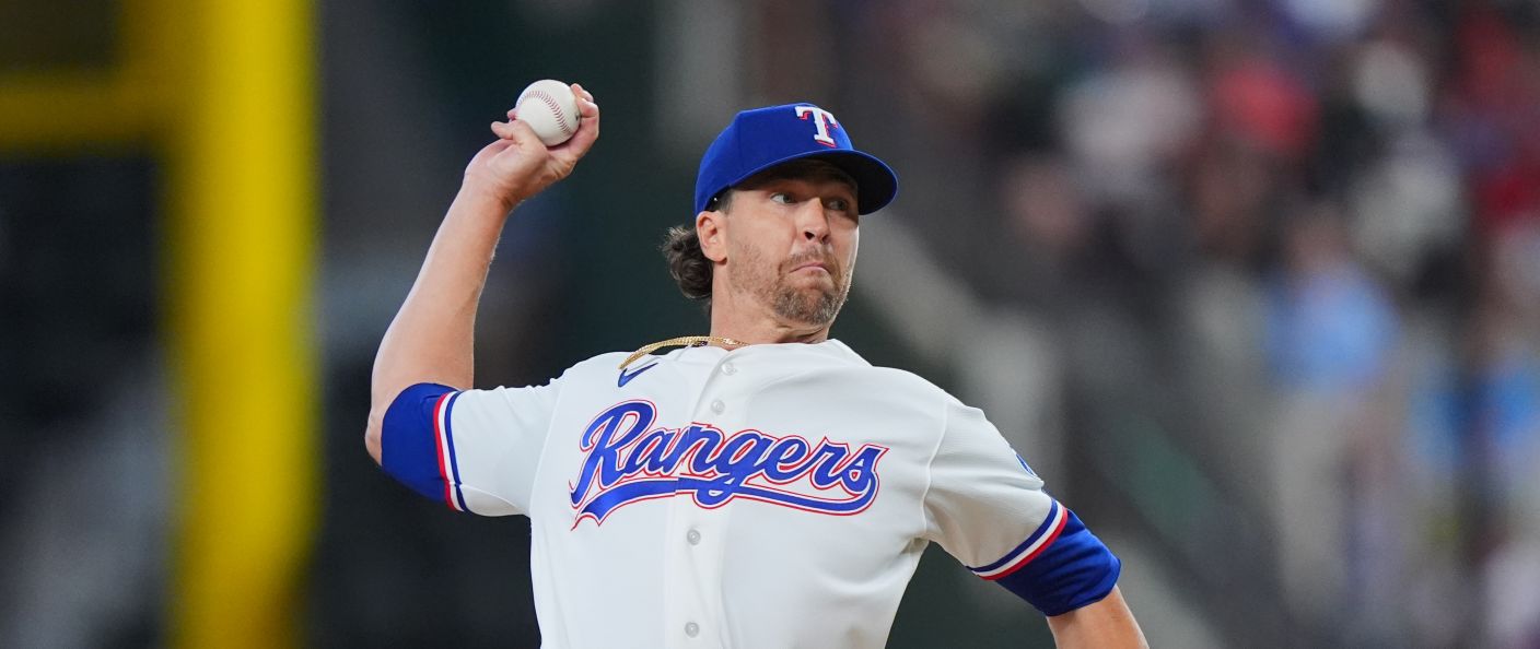 Action du match entre les Nationals et les Rangers, au Globe Life Field.