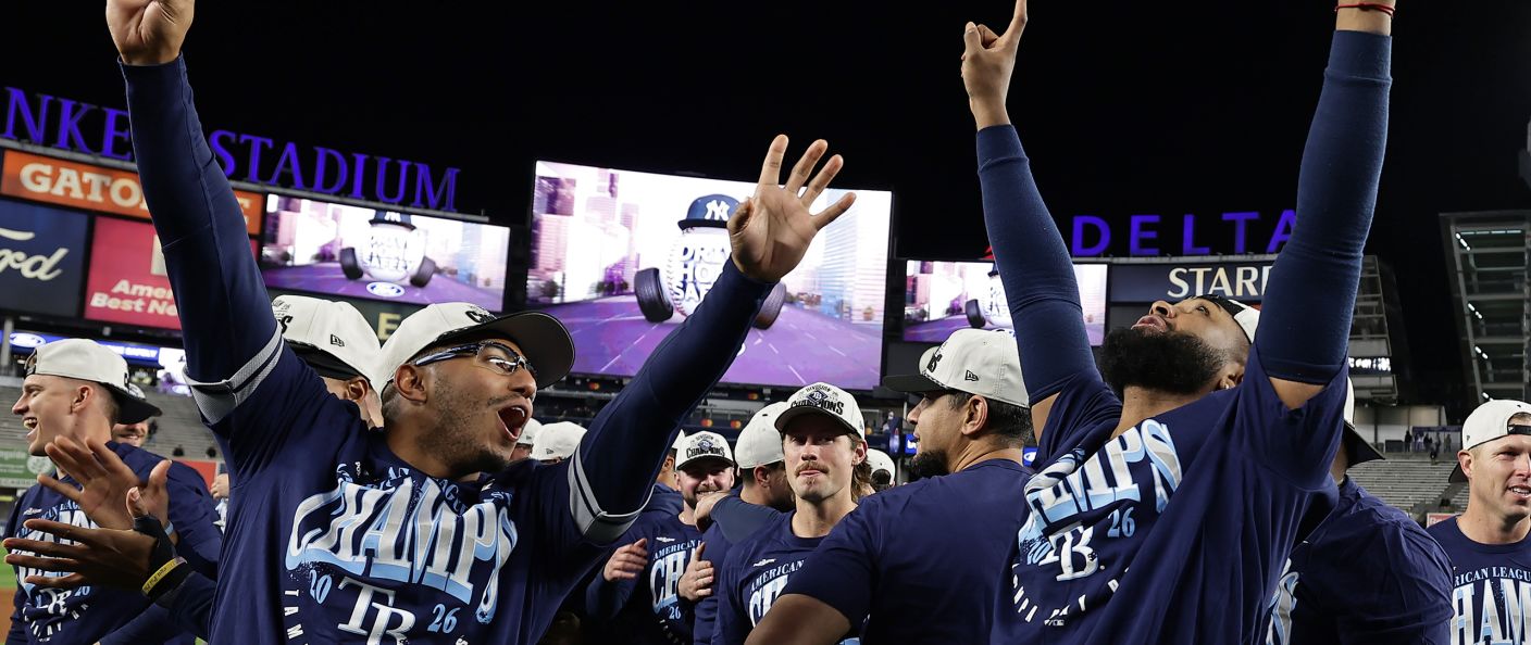 Action du match entre les Rays et les Yankees, au Yankee Stadium.