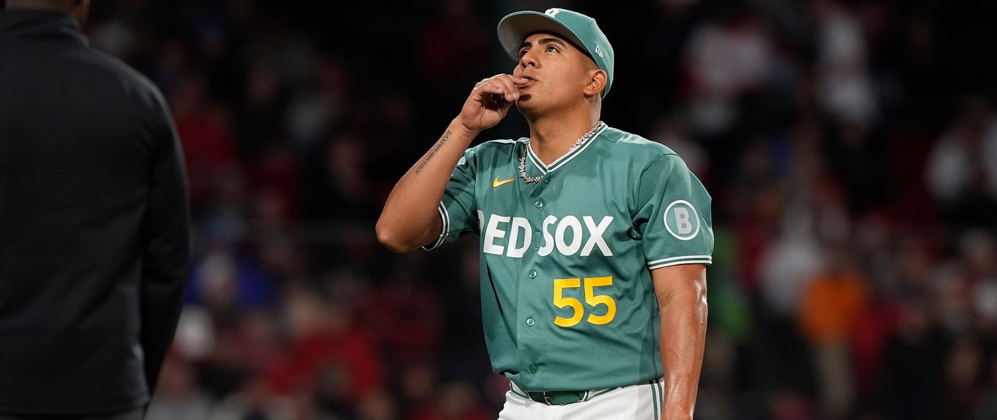 Action du match Sox - Tigers au Fenway Park.