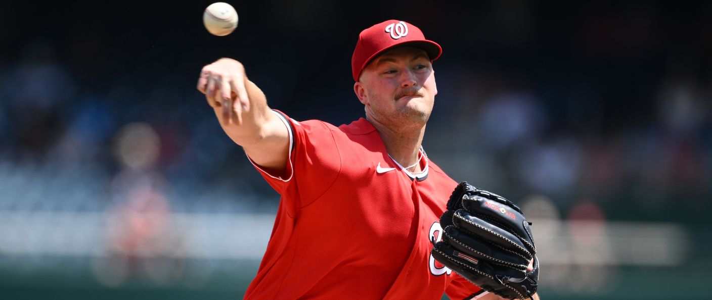 Action du match entre les Reds et les Nationals, au Nationals Park.