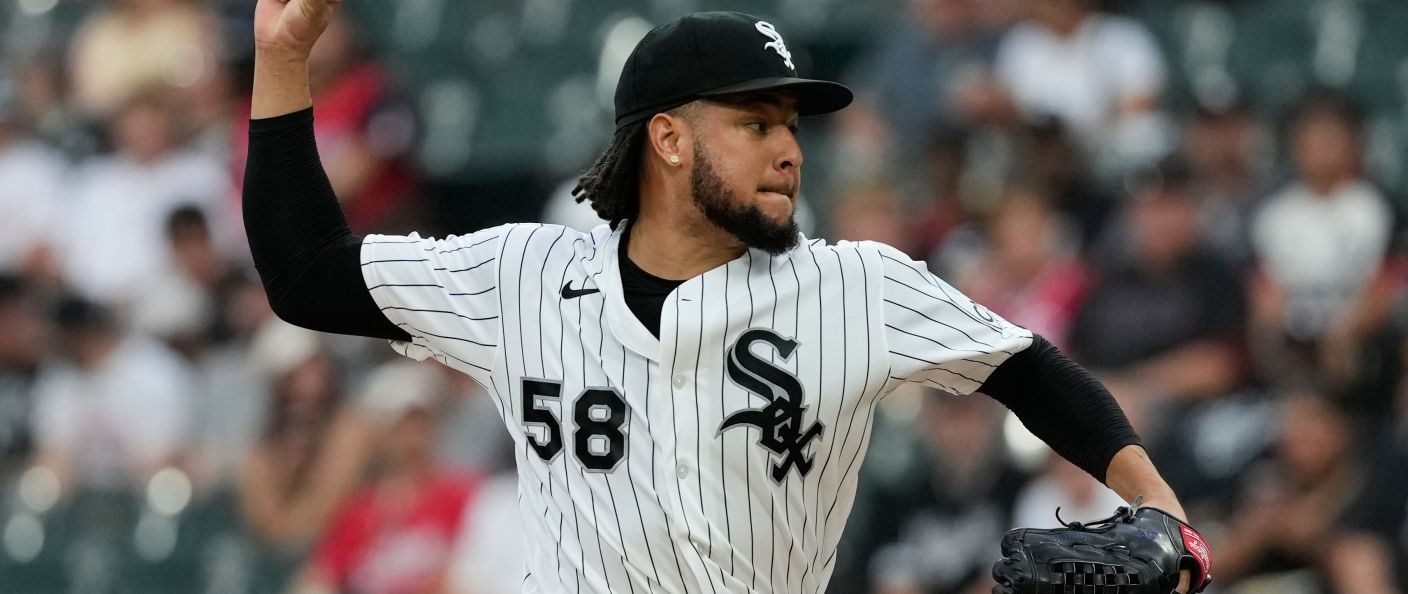 Action du match entre les Reds et les White Sox, au Rate Field.
