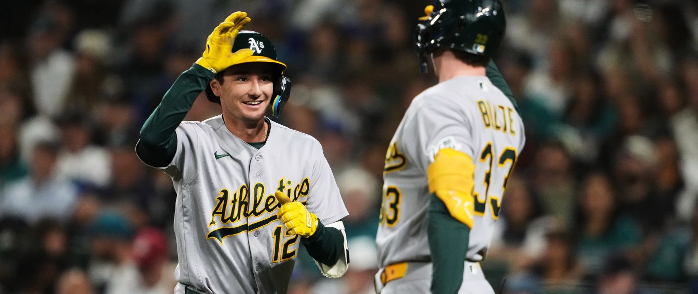 Action du match entre les Athletics et les Mariners, au T-Mobile Park.