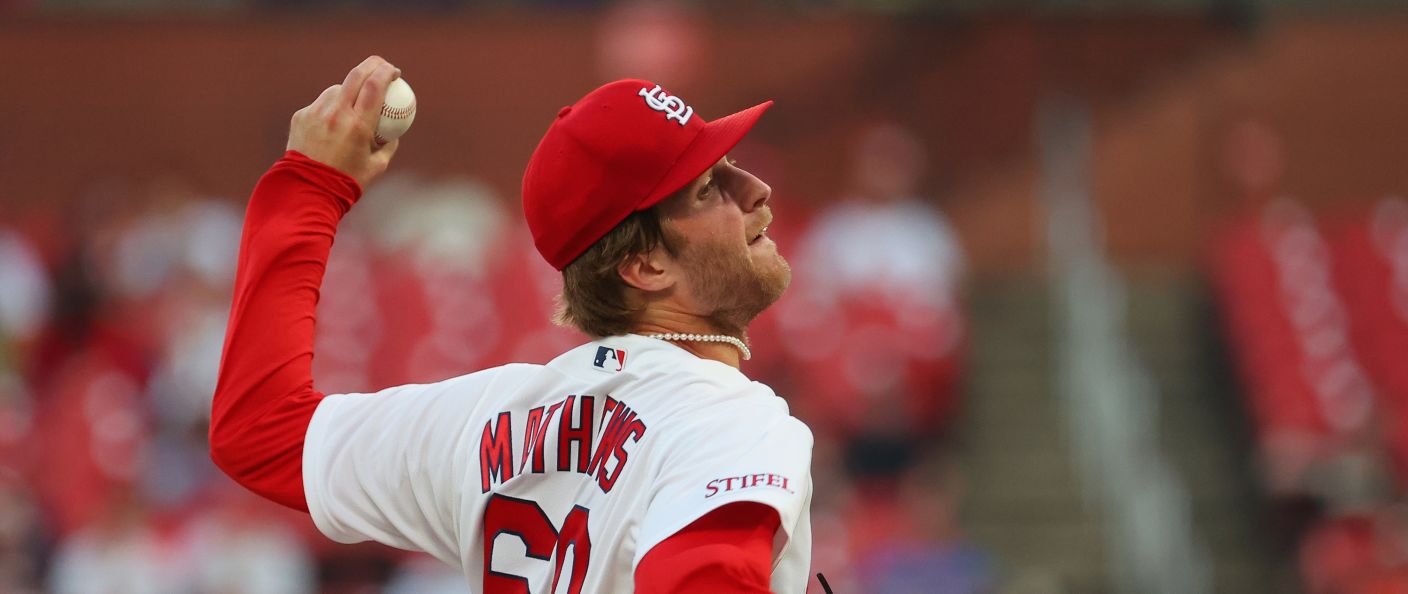 Action du match entre les Giants et les Cardinals, au Busch Stadium.