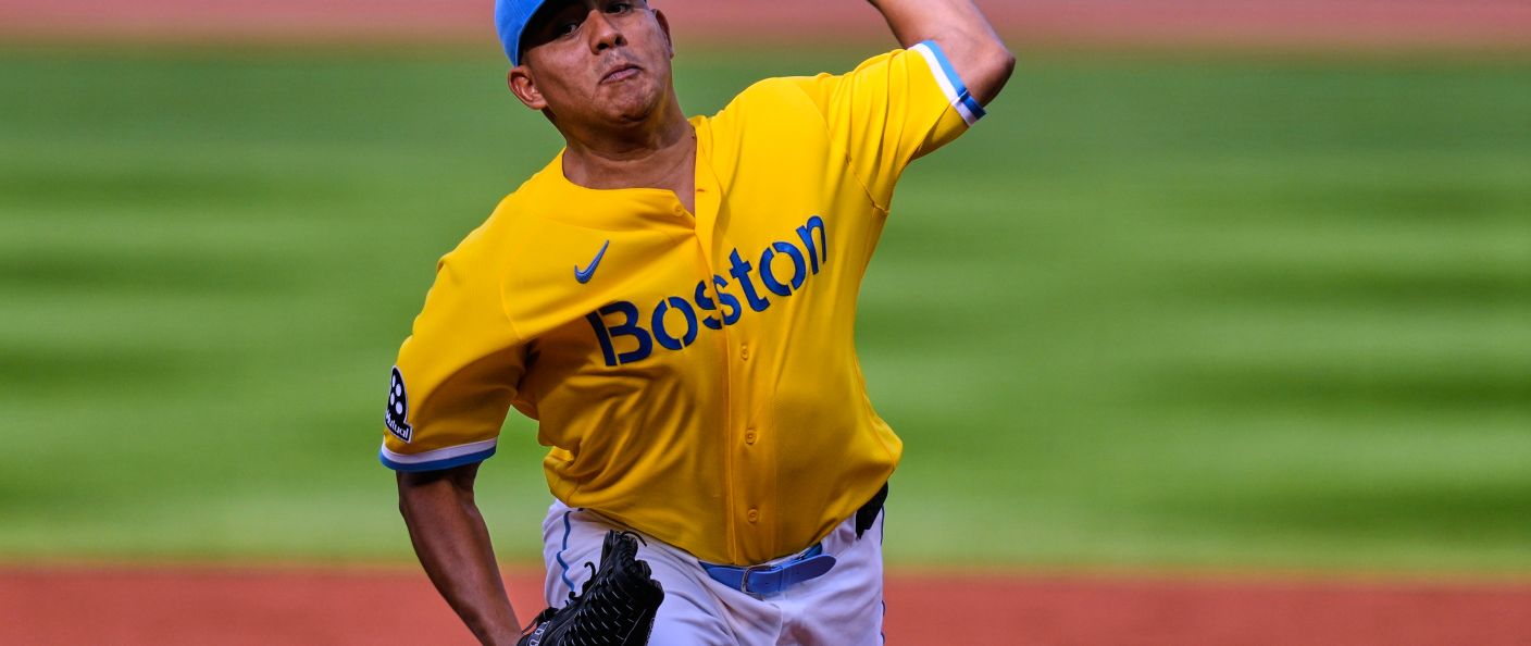 Action du match entre les Royals et les Red Sox, au Fenway Park.