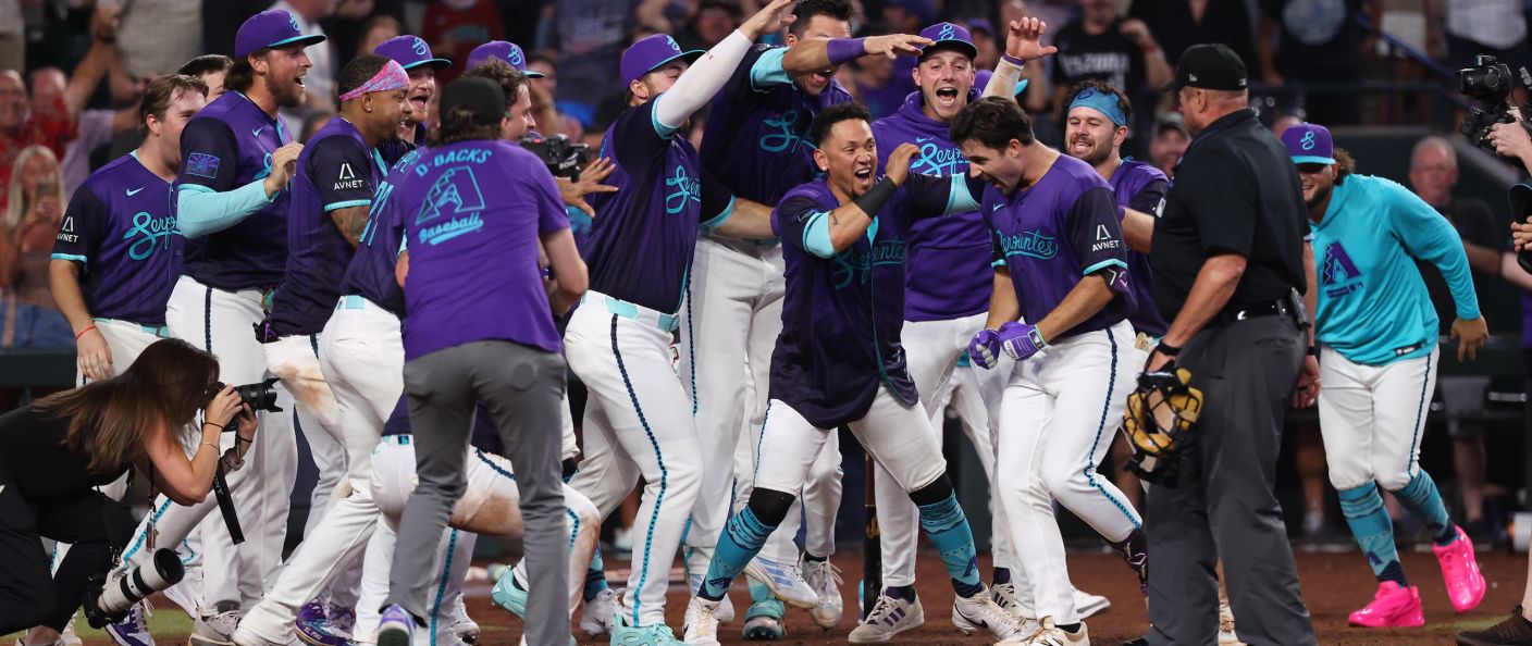 Action du match entre les Dodgers et les Diamondbacks, au Chase Field.