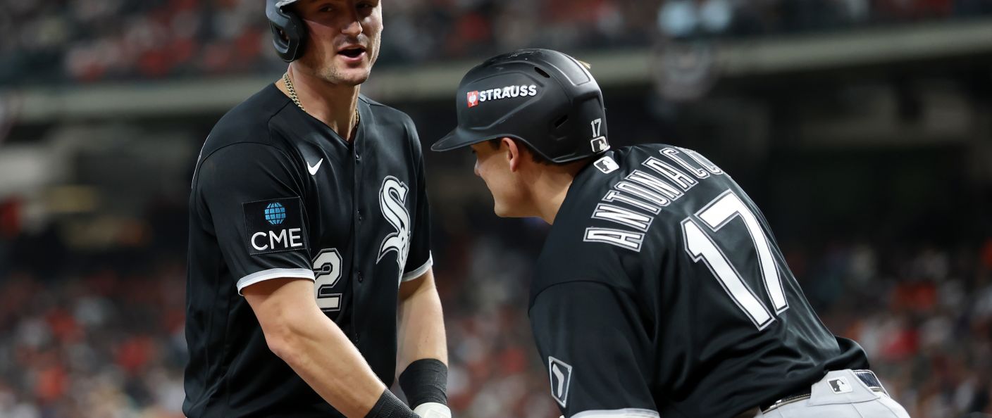 Action du match entre les White Sox et les Astros, au Daikin Park.