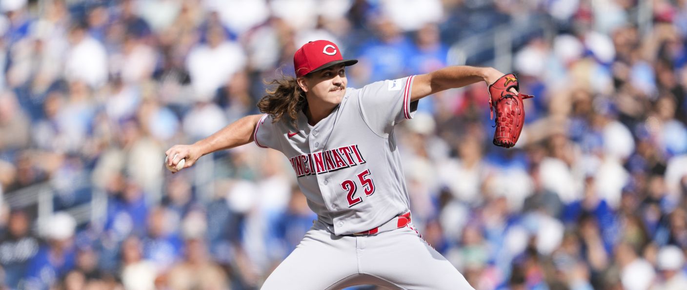 Action du match entre les Reds et les Blue Jays, au Rogers Centre.