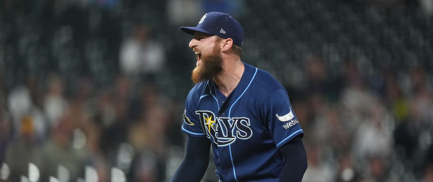 Action du match entre les Rays et les Mariners, au T-Mobile Park.