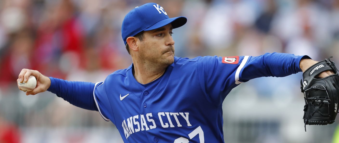 Action du match entre les Royals et les Braves, au Truist Park.
