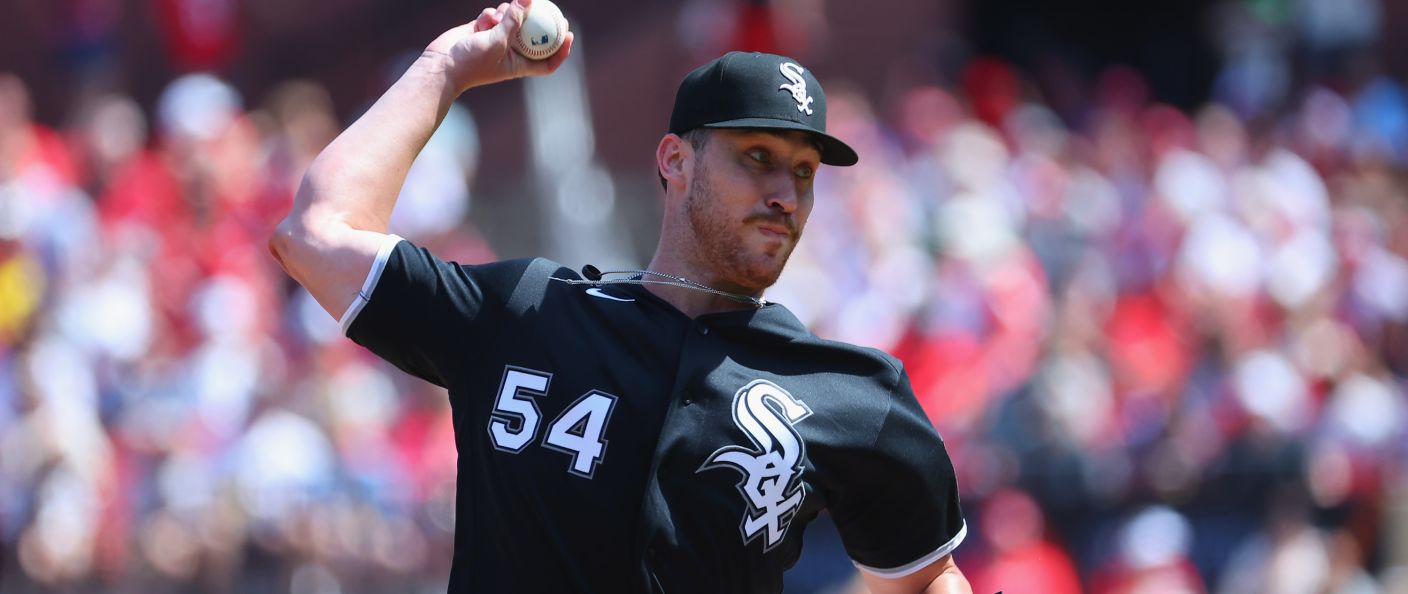 Action du match entre les White Sox et les Cardinals, au Busch Stadium.