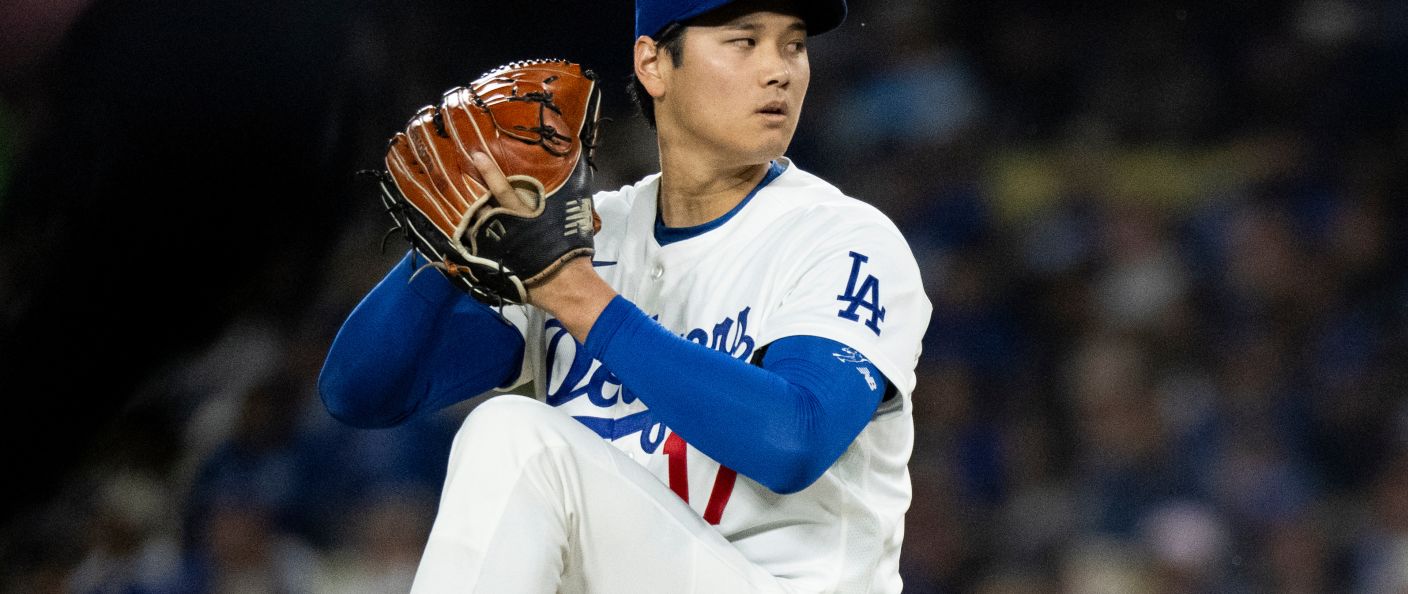 Action du match entre les Guardians et les Dodgers, au UNIQLO Field at Dodger Stadium.