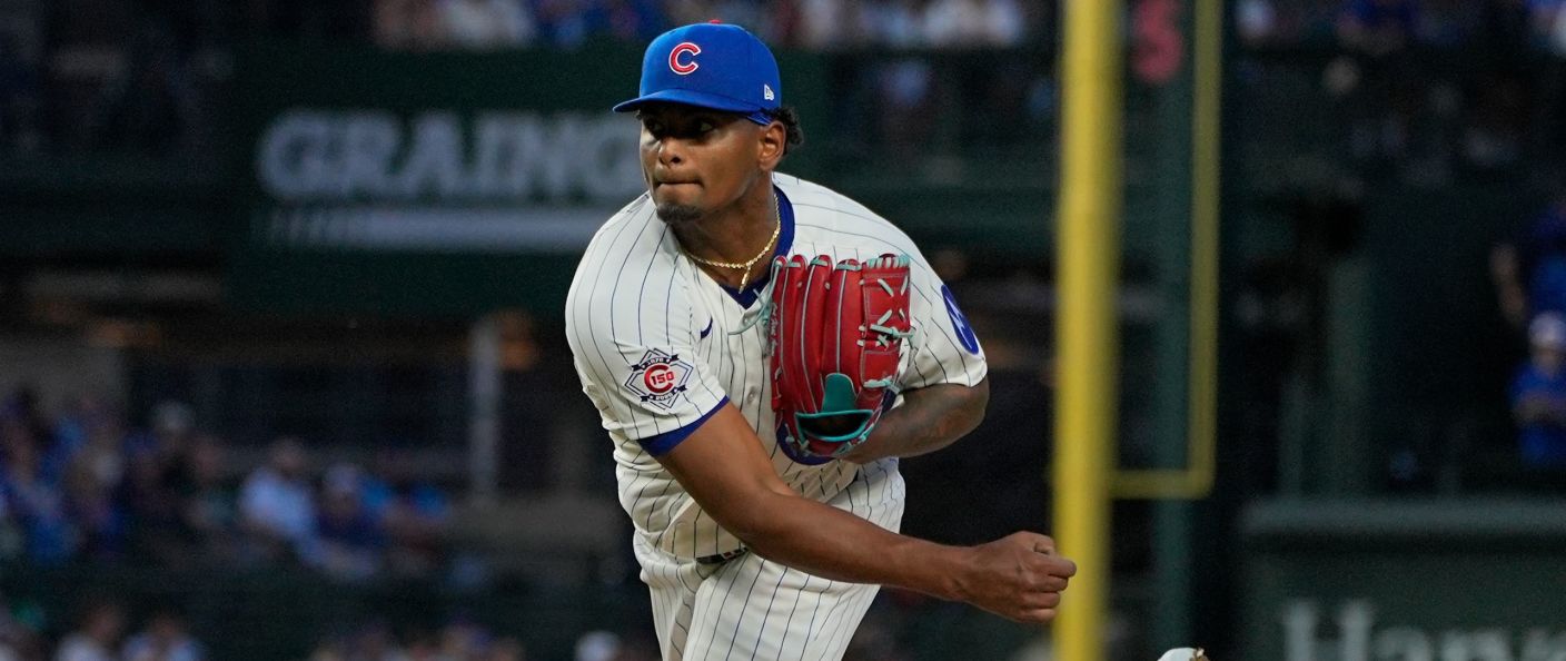Action du match entre les Angels et les Cubs, au Wrigley Field.