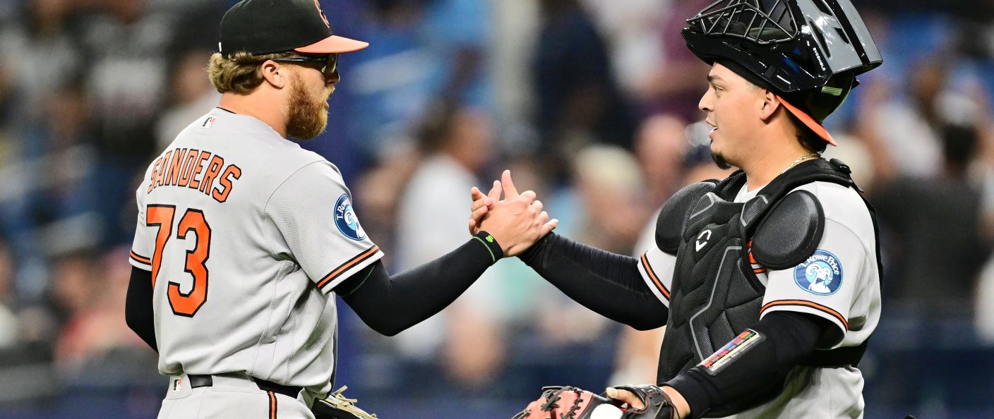 Action du match entre les Orioles et les Rays, au Tropicana Field.