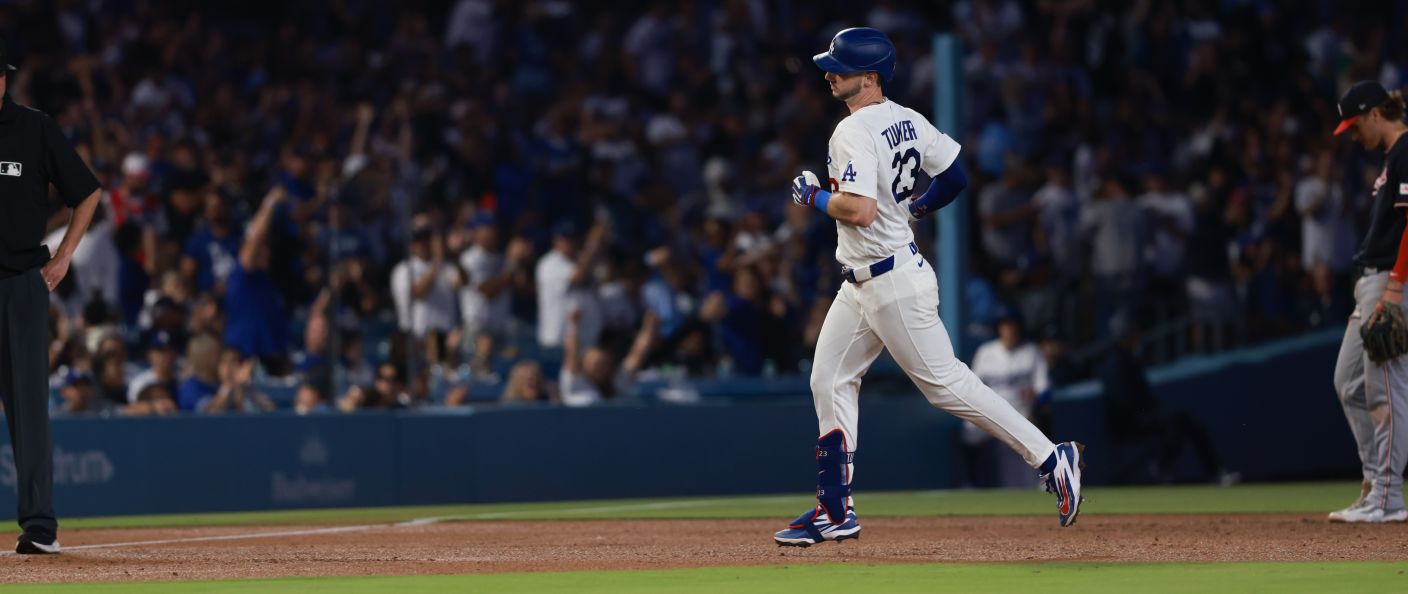 Action du match entre les Nationals et les Dodgers, au UNIQLO Field at Dodger Stadium.