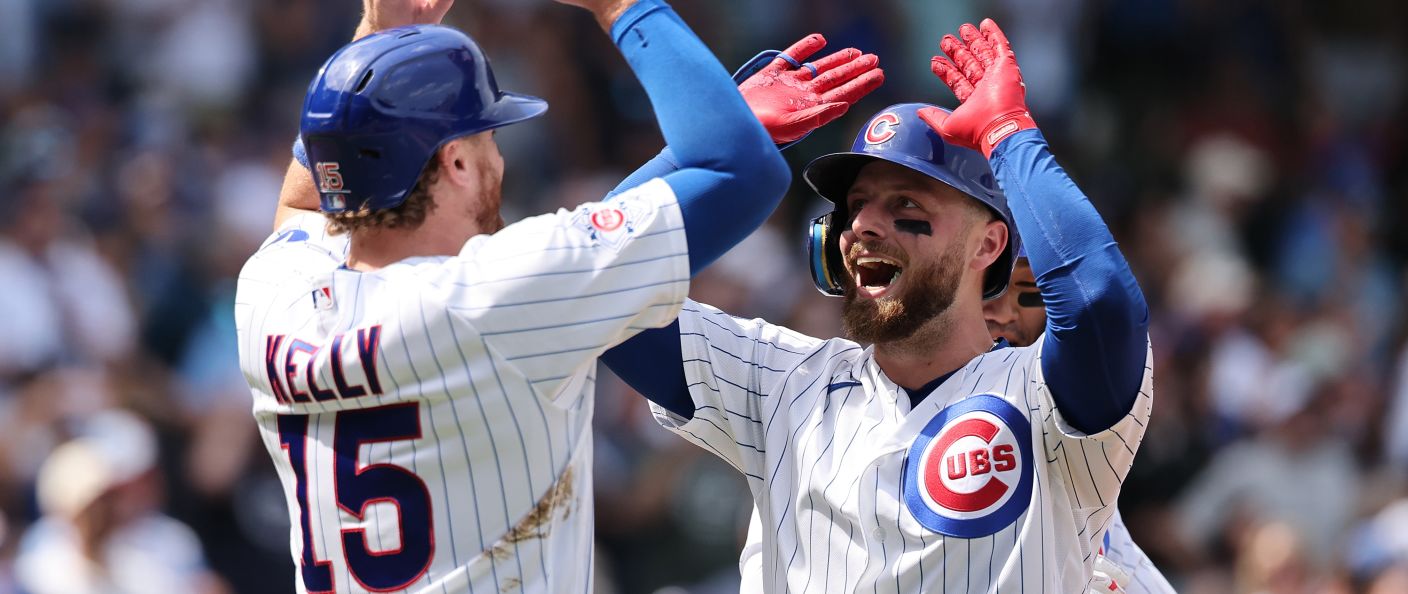 Action du match Cubs - Phillies au Wrigley Field.