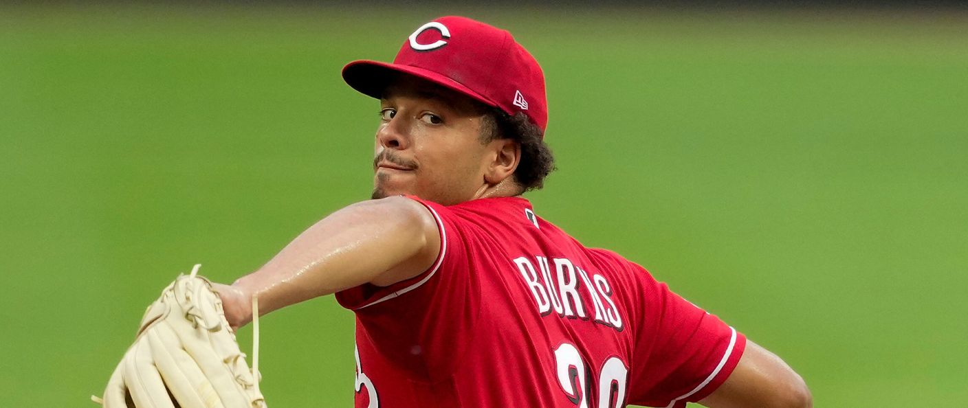 Action du match entre les Cardinals et les Reds, au Great American Ball Park.