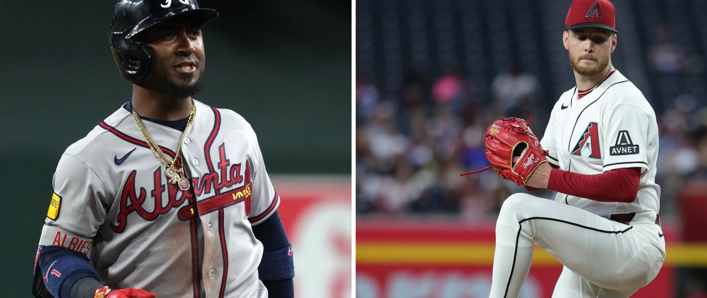 Action du match entre les Braves et les Diamondbacks, au Chase Field.