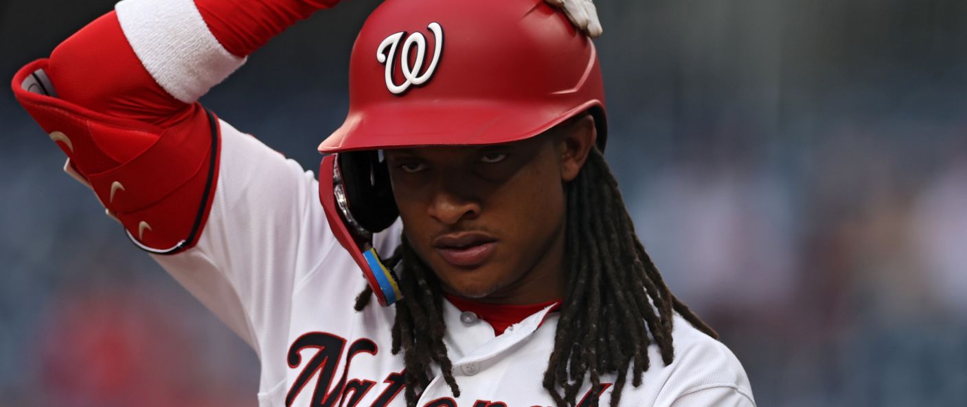 Action du match entre les Rockies et les Nationals, au Nationals Park.
