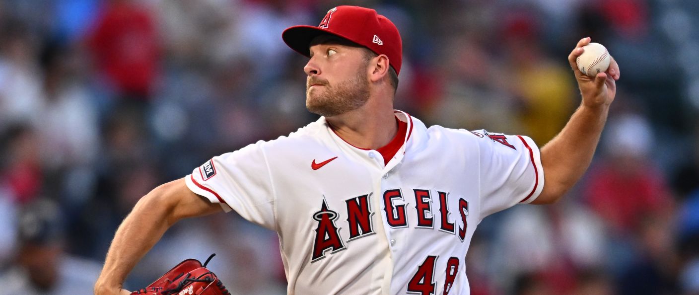 Action du match entre les Twins et les Angels, au Angel Stadium.
