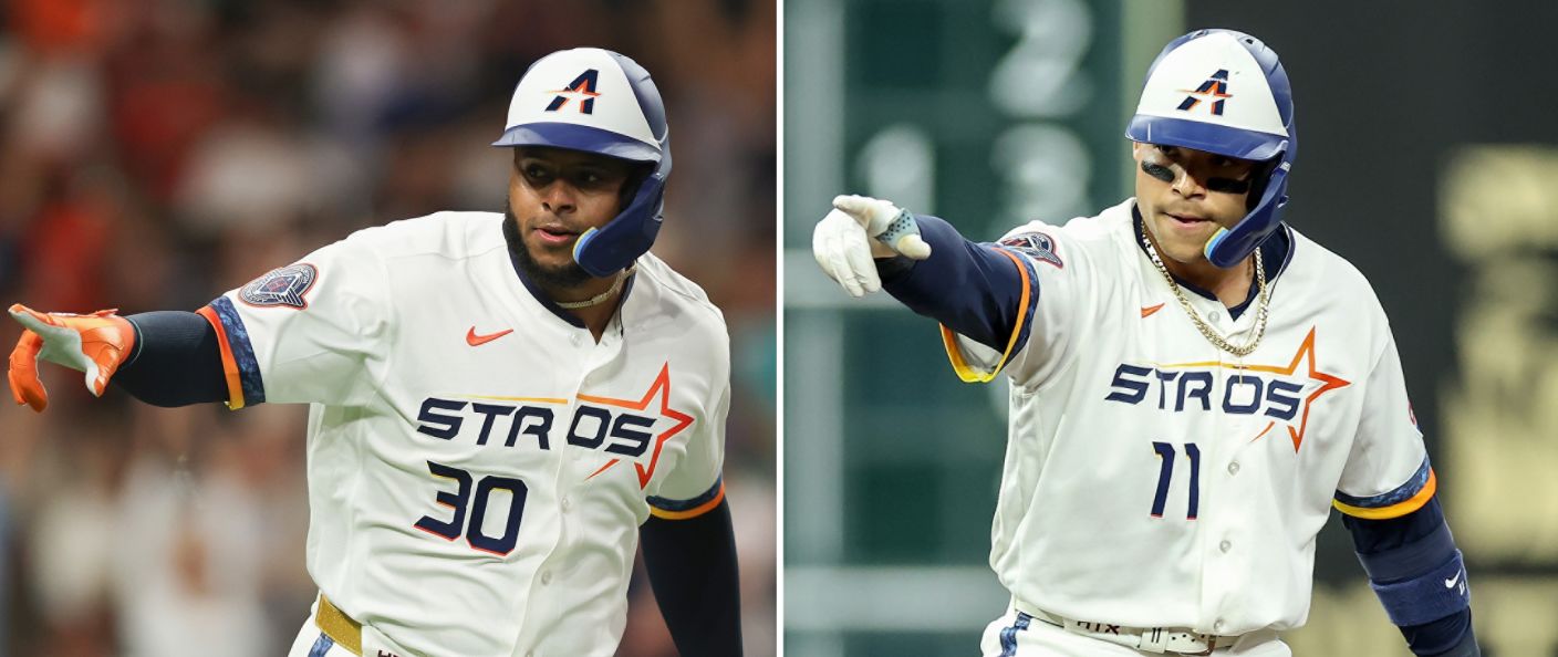 Action du match entre les White Sox et les Astros, au Daikin Park.