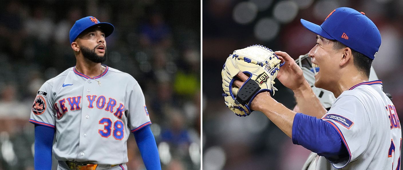 Action du match entre les Mets et les Braves, au Truist Park.