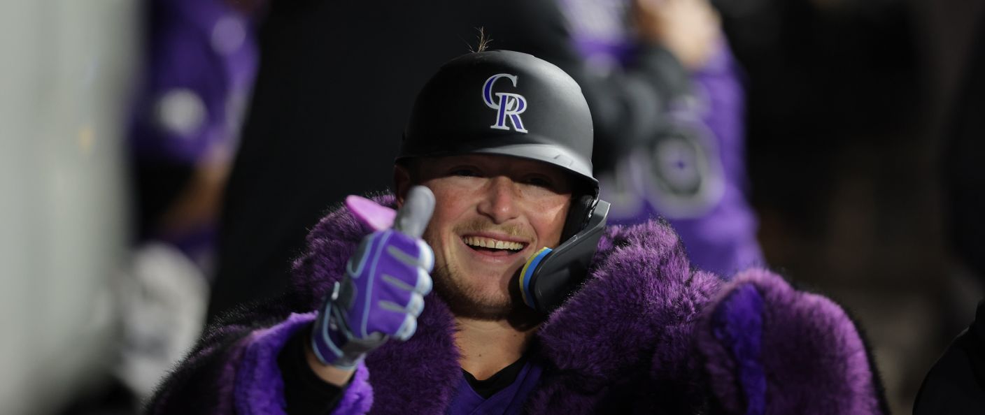 Action du match entre les Rockies et les White Sox, au Rate Field.