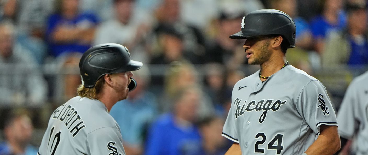 Action du match entre les White Sox et les Royals, au Kauffman Stadium.