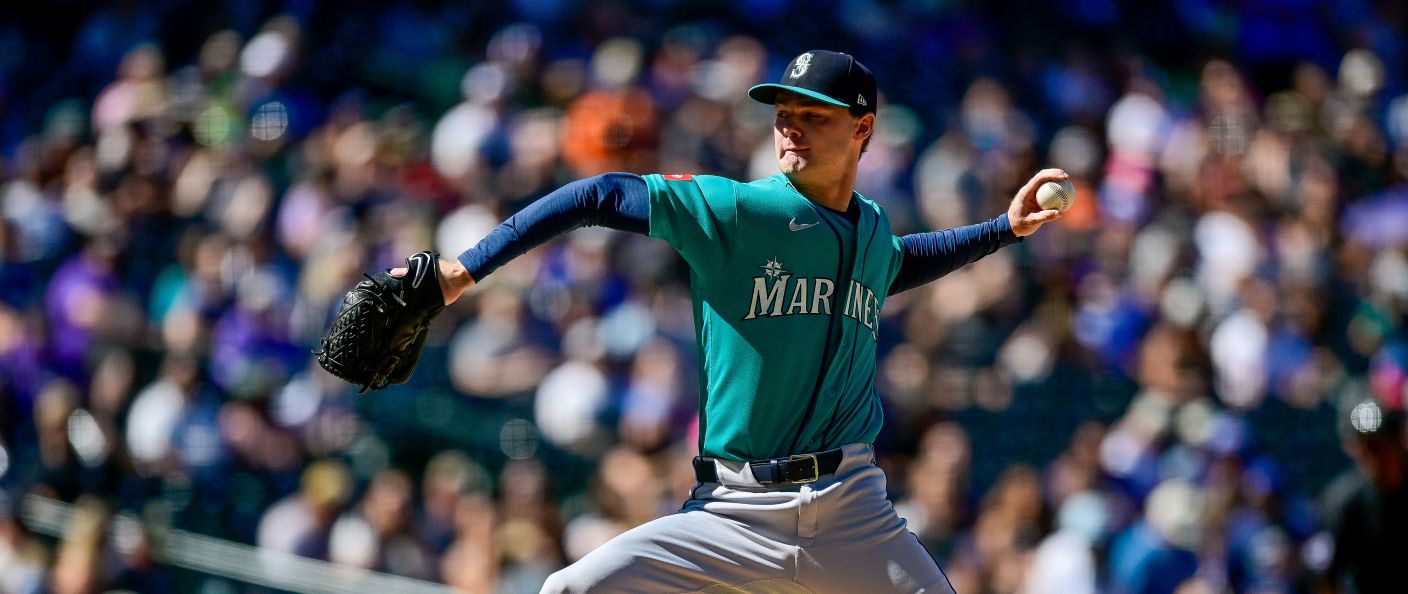 Action du match entre les Mariners et les Rockies, au Coors Field.