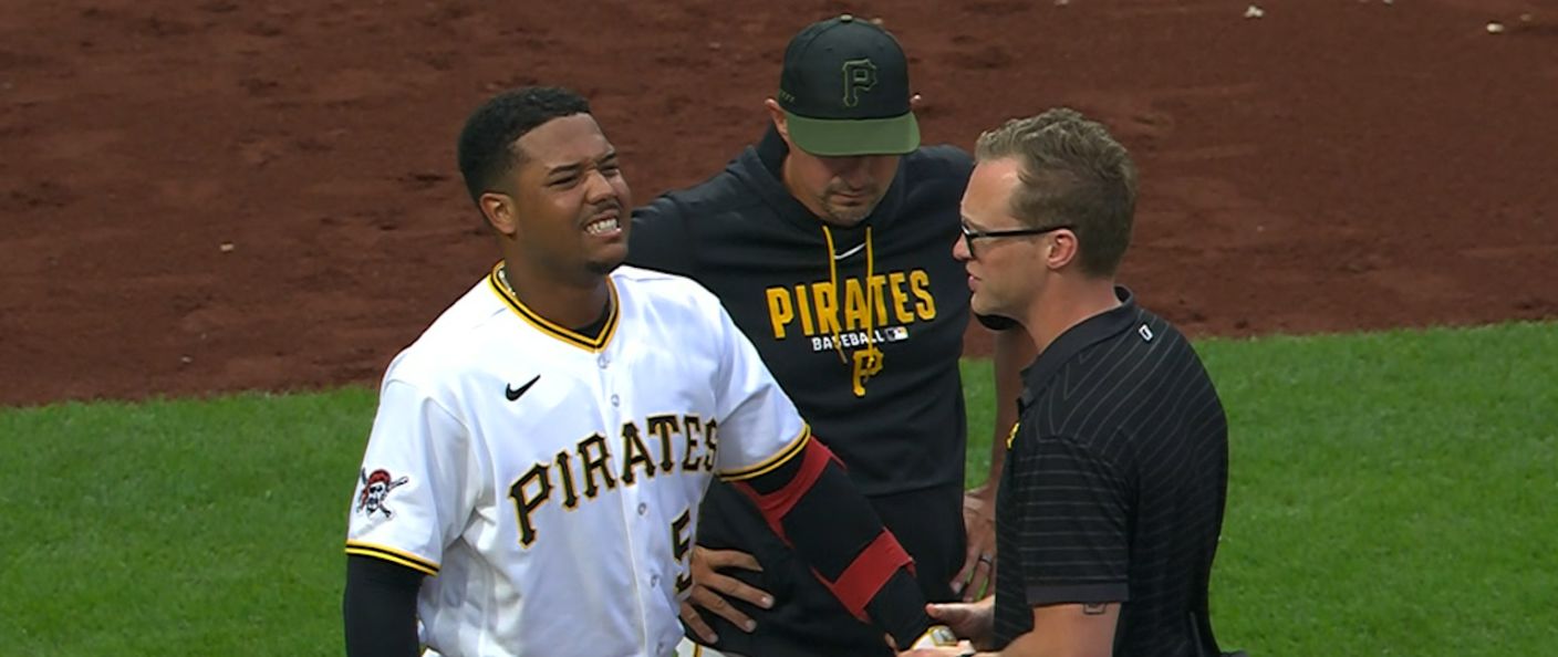 Action du match Pirates - Diamondbacks au PNC Park.