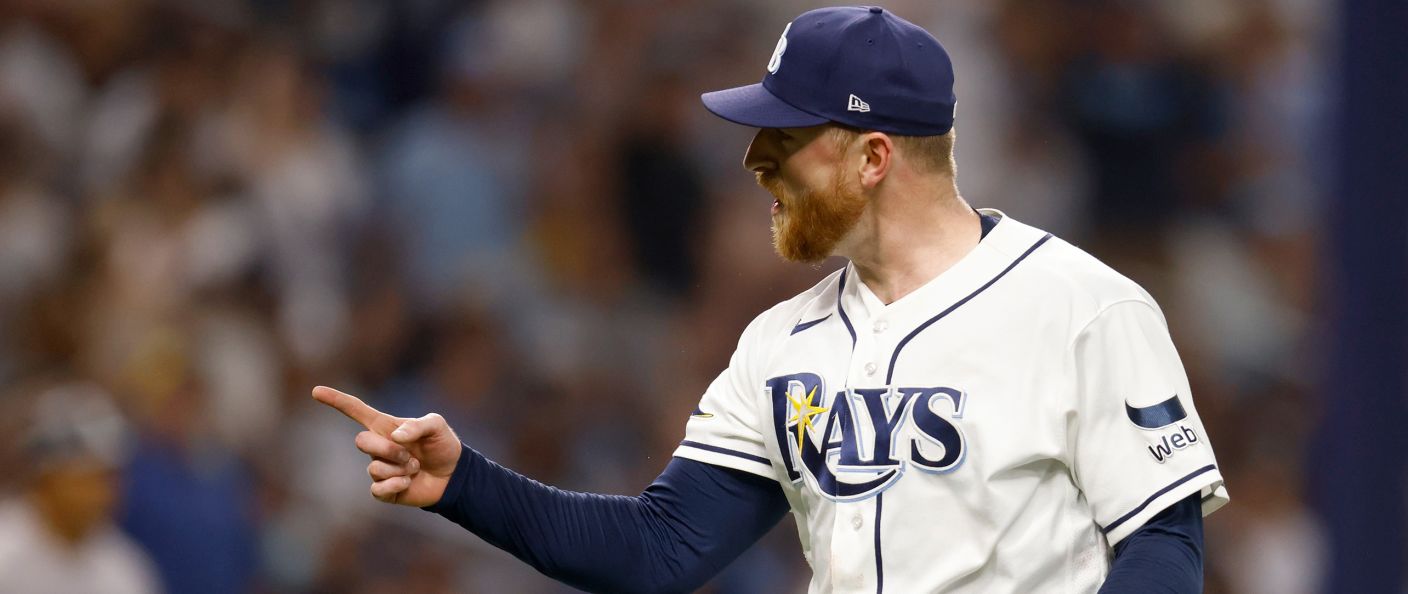 Action du match Rays - Yankees au Tropicana Field.
