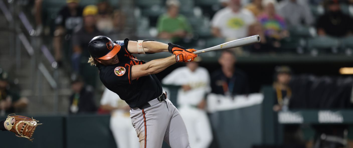 Action du match entre les Orioles et les Athletics, au Sutter Health Park.