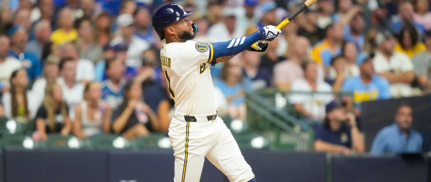 Action du match entre les Cubs et les Brewers, à l'American Family Field.