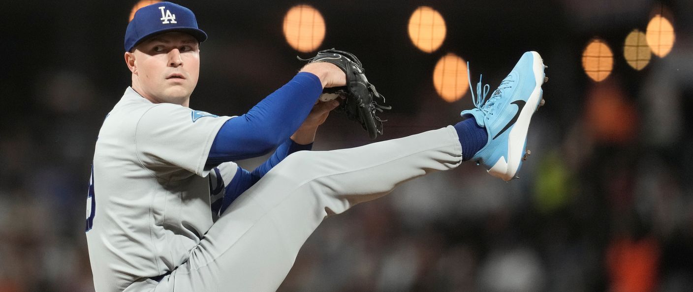 Action du match entre les Dodgers et les Giants, à Oracle Park.