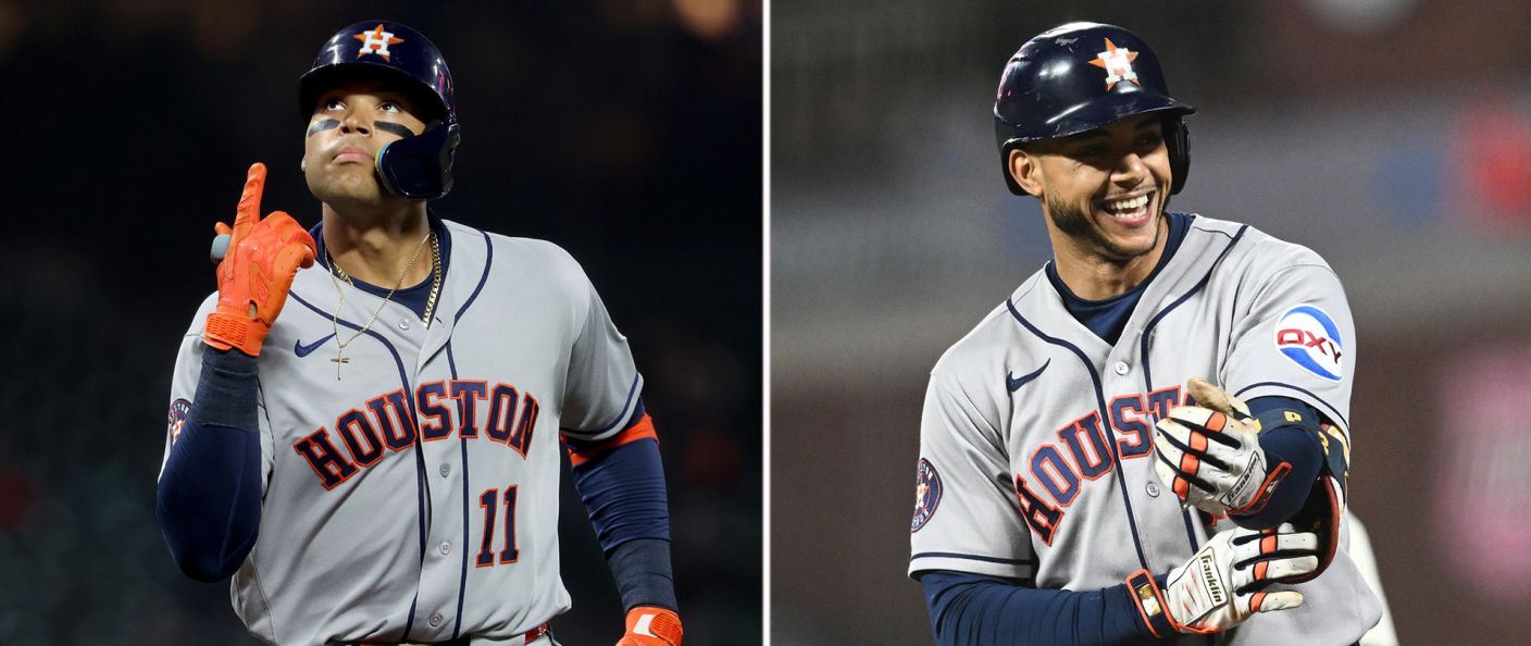 Action du match entre les Astros et les Giants, à Oracle Park.