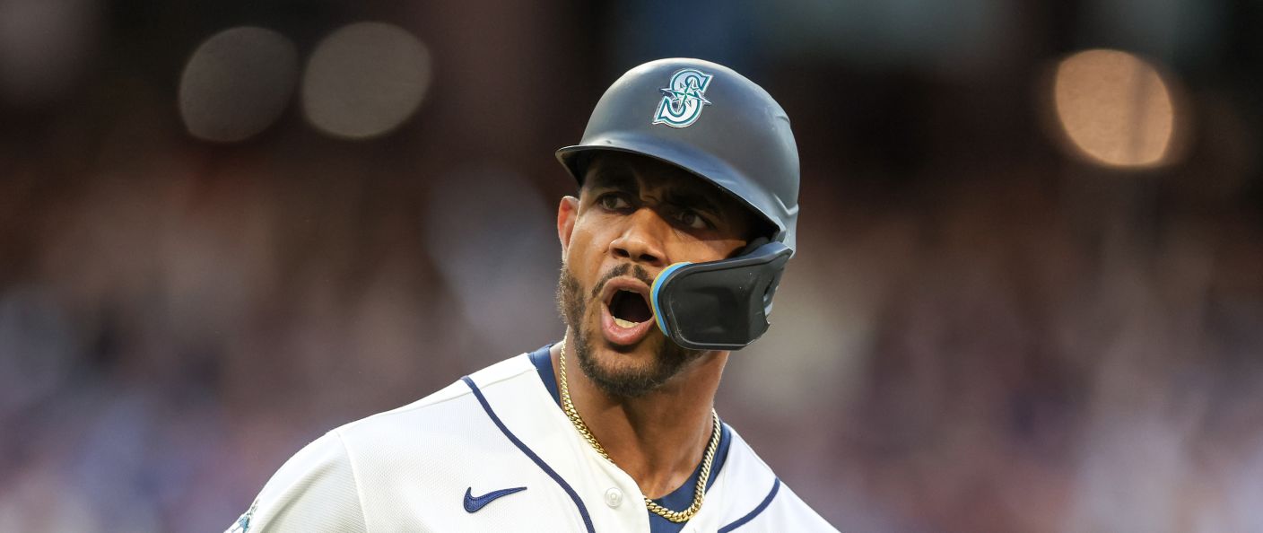 Action du match Mariners - Giants au T-Mobile Park.