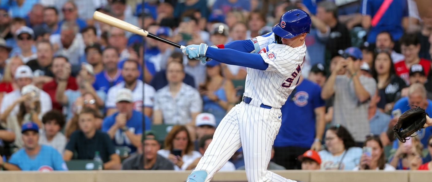 Action du match Cubs - White Sox au Wrigley Field.