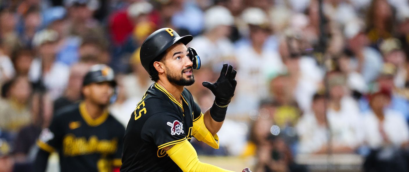Action du match Padres - Pirates au Petco Park.