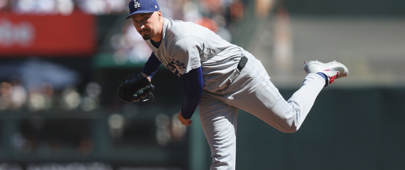 Action du match entre les Dodgers et les Giants, à Oracle Park.