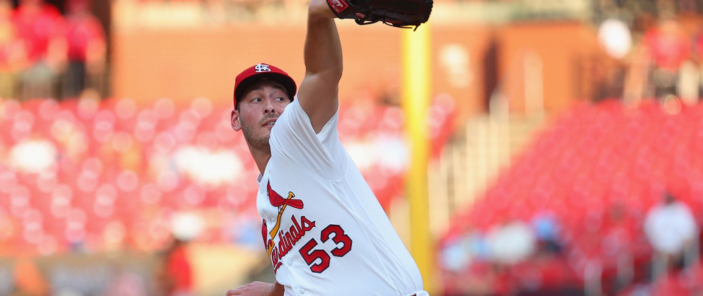 Action du match entre les Phillies et les Cardinals, au Busch Stadium.
