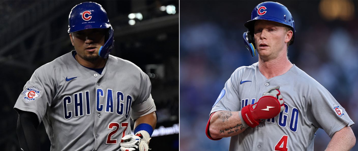 Action du match entre les Cubs et les Nationals, au Nationals Park.