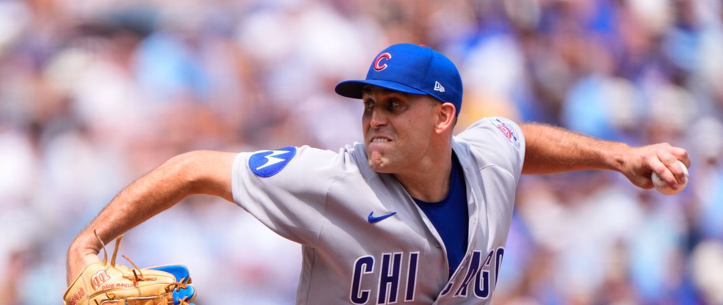 Action du match entre les Cubs et les Royals, au Kauffman Stadium.