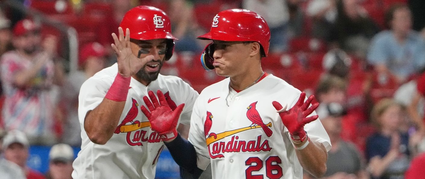 Action du match Cardinals - Guardians au Busch Stadium.