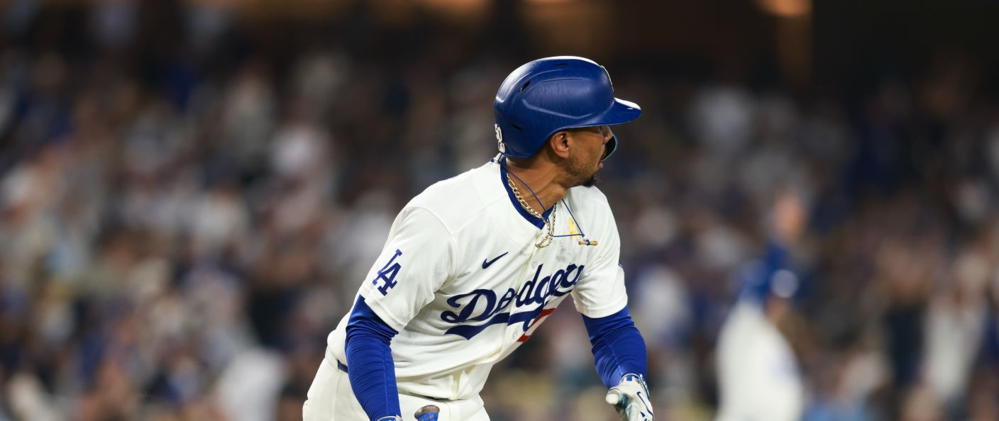 Action du match entre les Nationals et les Dodgers, au UNIQLO Field at Dodger Stadium.