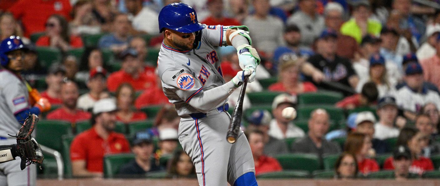 Action du match entre les Mets et les Cardinals, au Busch Stadium.