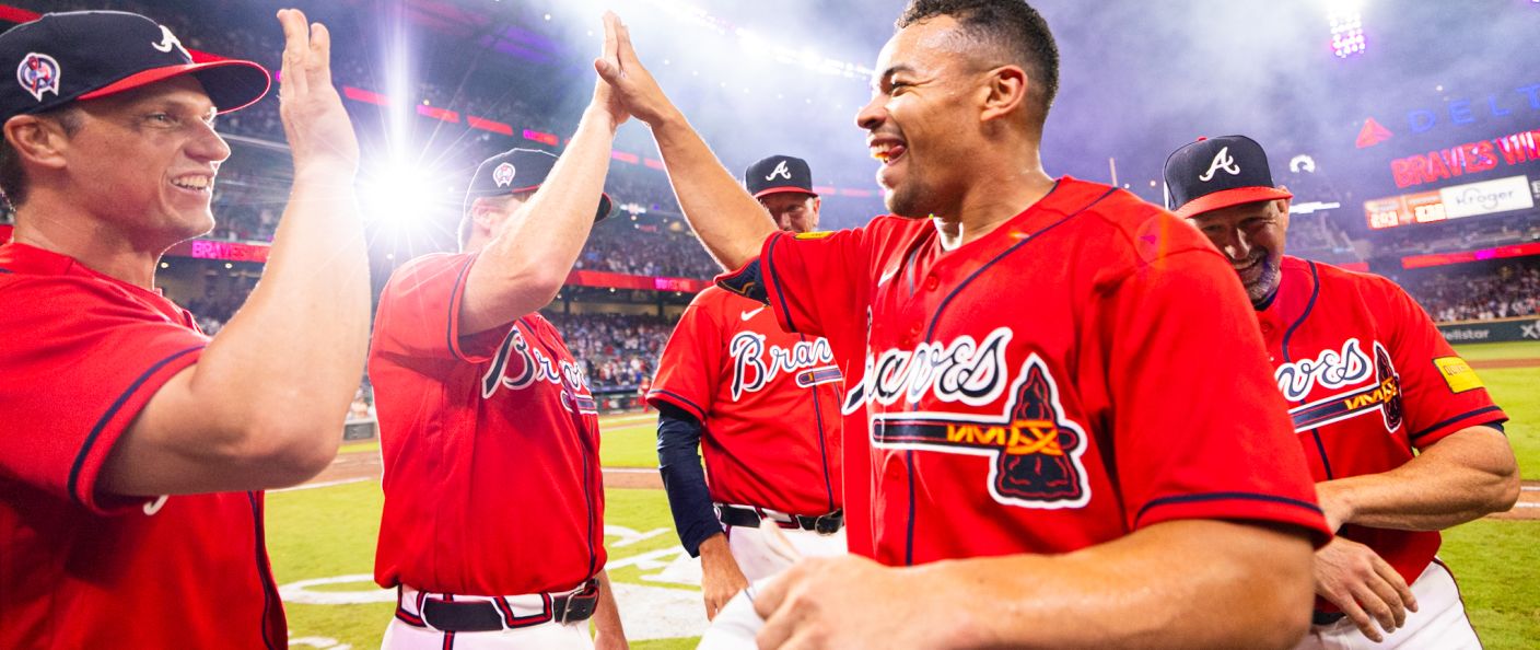 Action du match entre les Phillies et les Braves, au Truist Park.